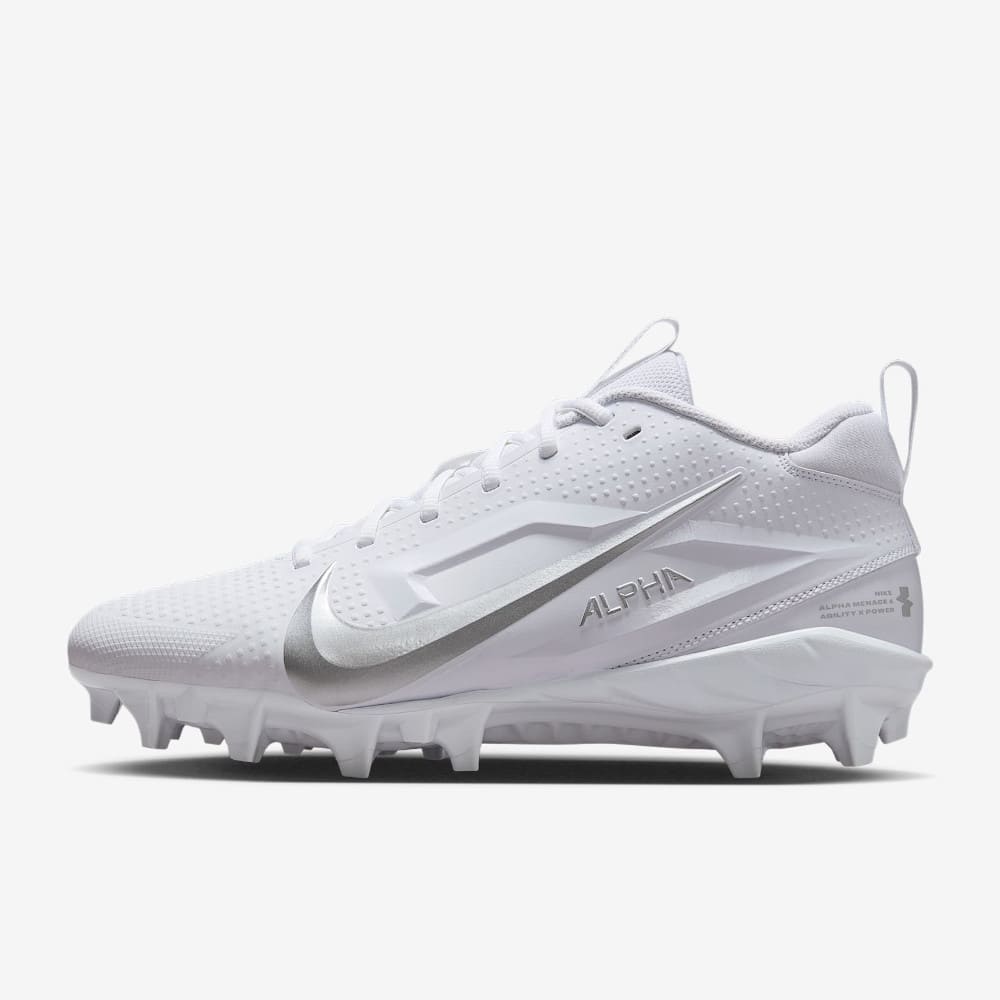 Playmaker Base: American Football Schuhe Nike Alpha Menace 4 Varsity Weiß Produktbild