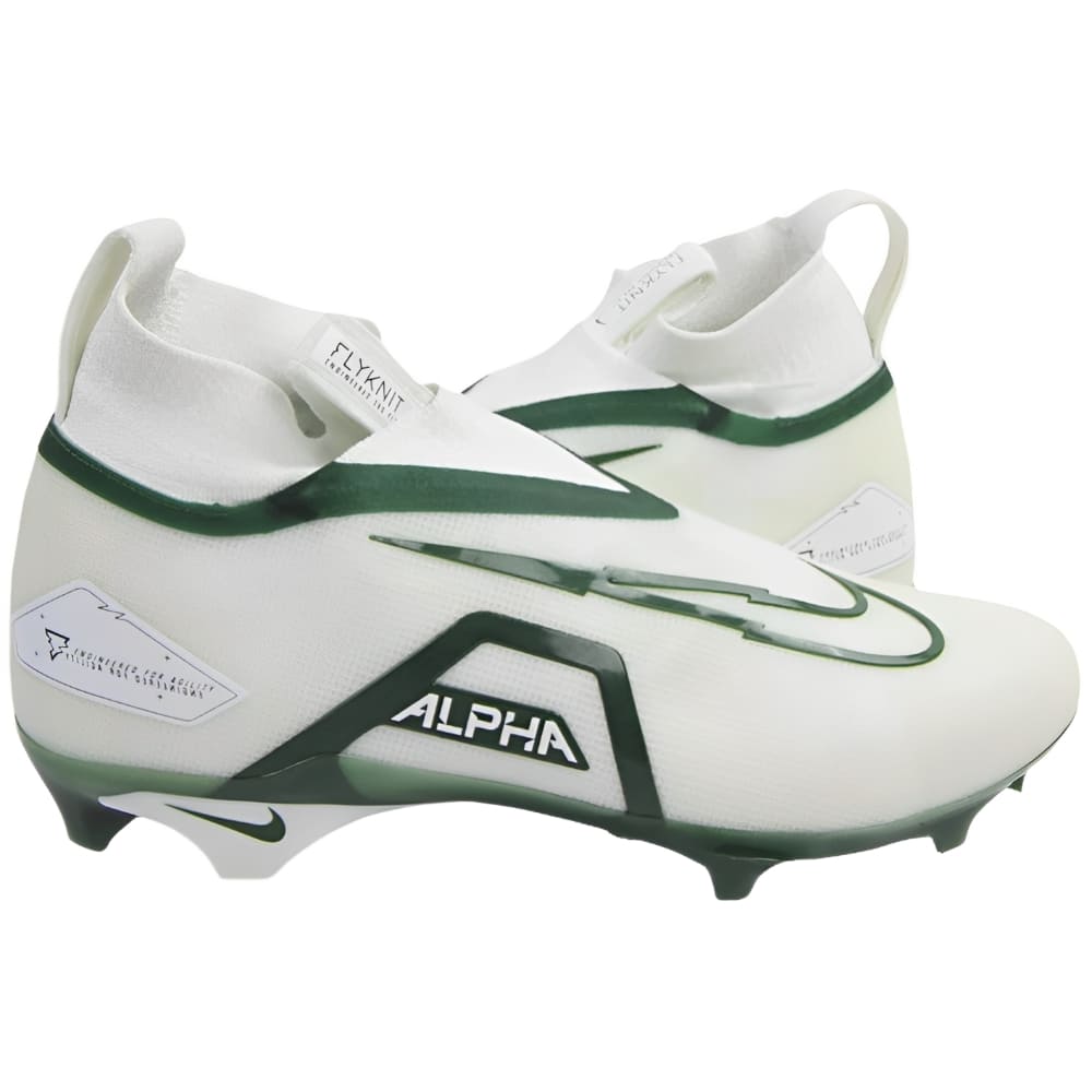 Playmaker Base: American Football Schuhe Nike Alpha Menace Elite 3 Weiß-Grün Produktbild