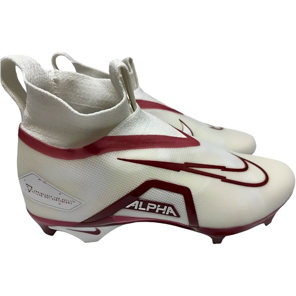 Playmaker Base: American Football Schuhe Nike Alpha Menace Elite 3 Weiß-Rot Produktbild