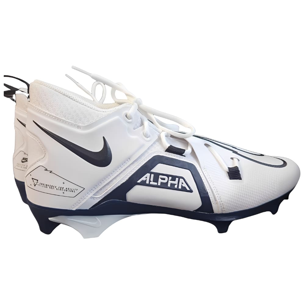 Playmaker Base: erican Football Schuhe Nike Alpha Menace Pro 3 Weiß-Navy Produktbild