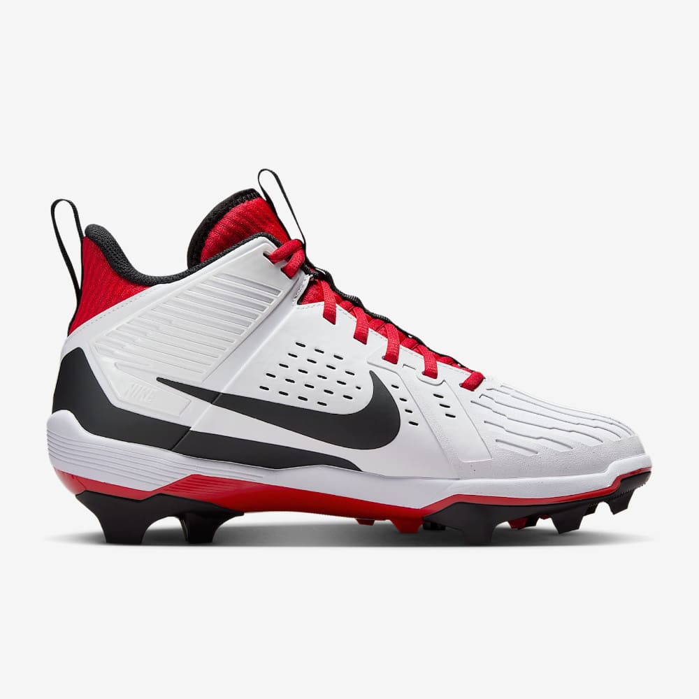 Playmaker Base: American Football Schuhe Nike Alpha Menace Strong Weiß-Rot Produktbild 1