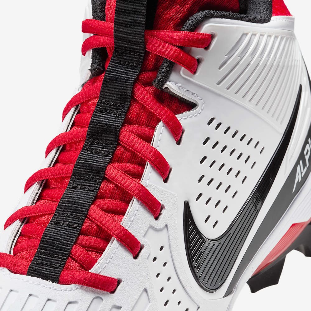 Playmaker Base: American Football Schuhe Nike Alpha Menace Strong Weiß-Rot Produktbild 7