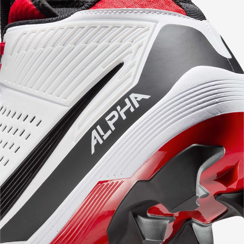 Playmaker Base: American Football Schuhe Nike Alpha Menace Strong Weiß-Rot Produktbild 8