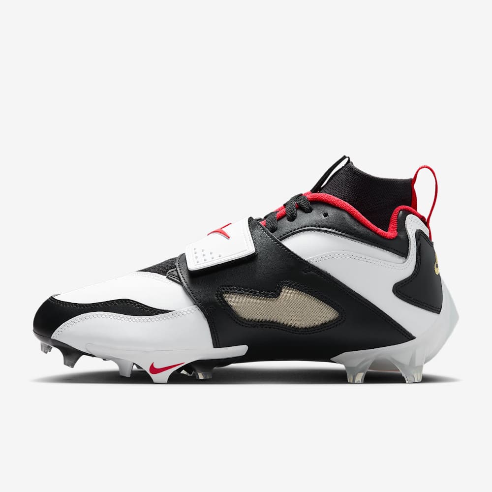 Playmaker Base: American Football Schuhe Nike Diamond Turf 93 TD Weiß-Rot Produktbild