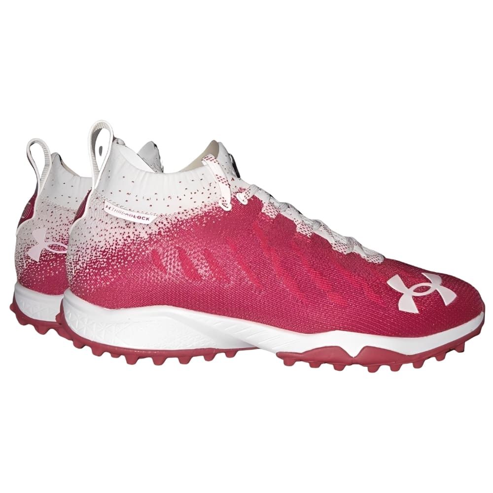 Playmaker Base: American Football Schuhe Under Armour Spotlight Lux MC Turf Rot-Weiß Produktbild