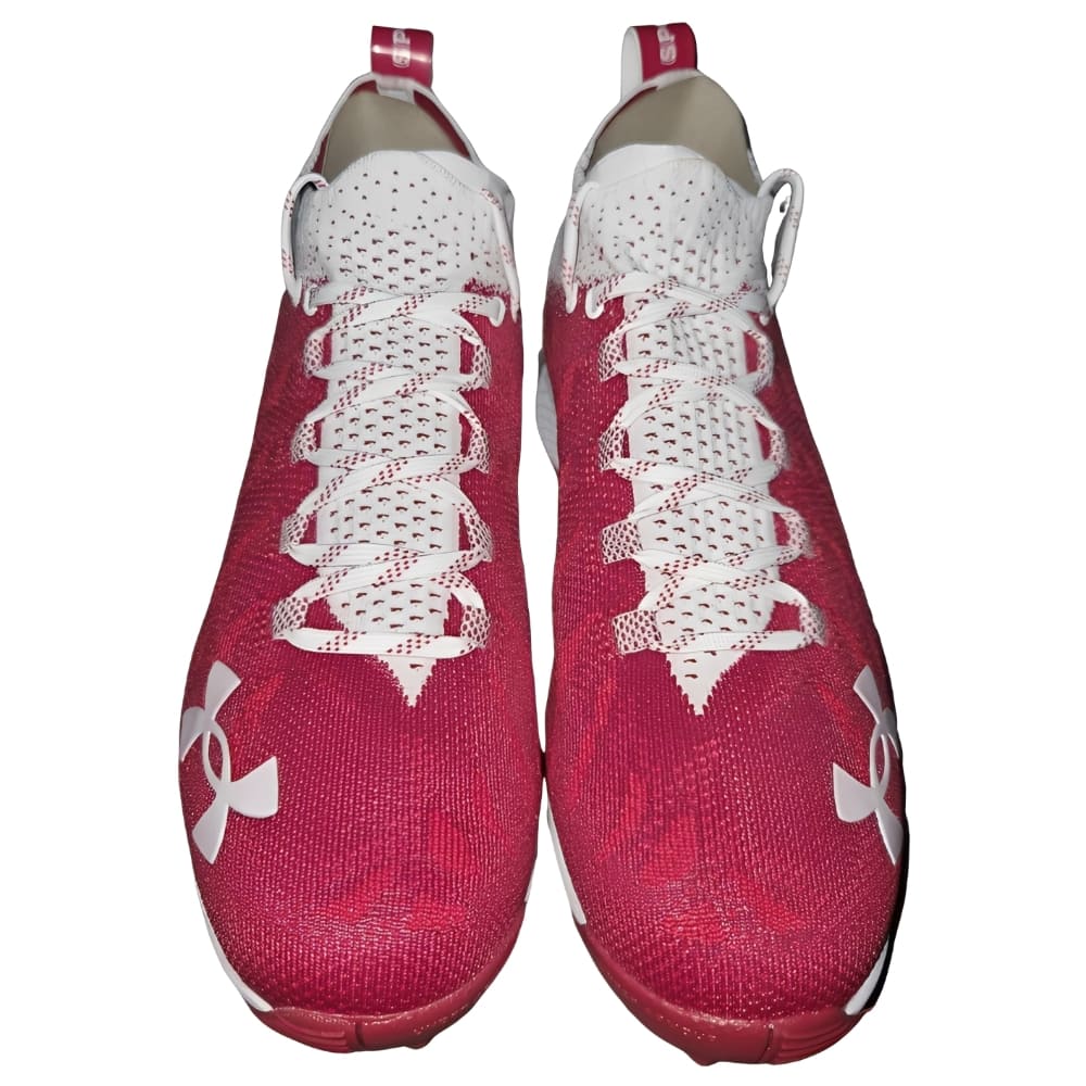 Playmaker Base: American Football Schuhe Under Armour Spotlight Lux MC Turf Rot-Weiß Produktbild 2