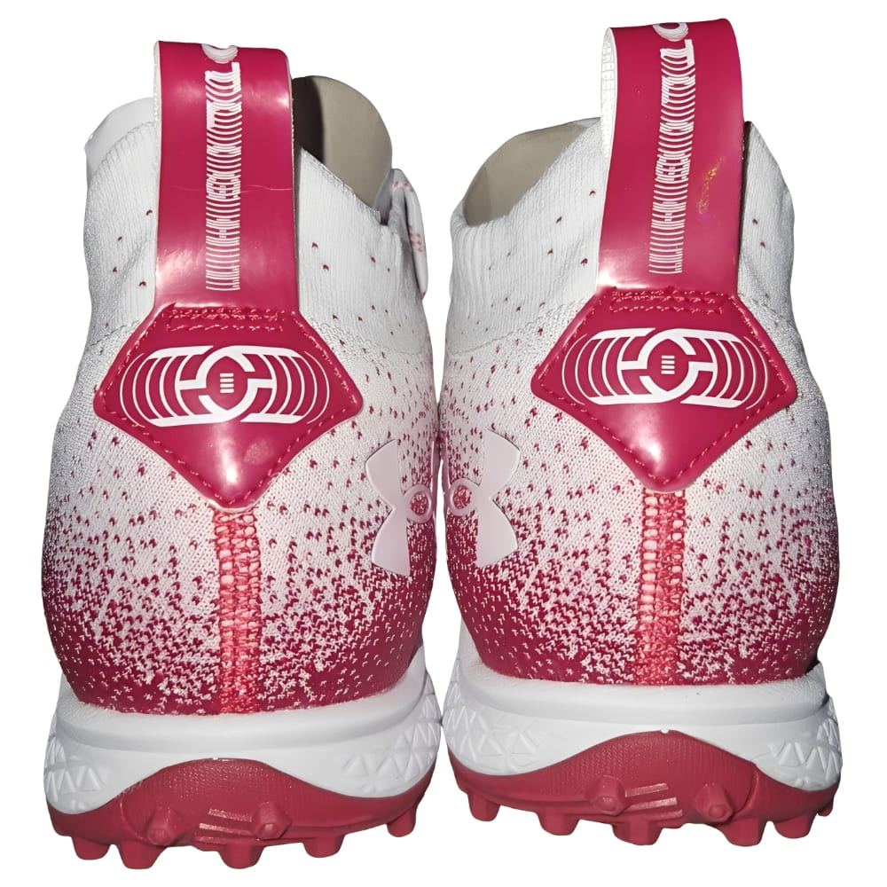 Playmaker Base: American Football Schuhe Under Armour Spotlight Lux MC Turf Rot-Weiß Produktbild 3