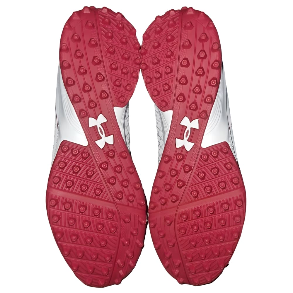 Playmaker Base: American Football Schuhe Under Armour Team Nitro Select Mid Turf Weiß-Rot Produktbild 4