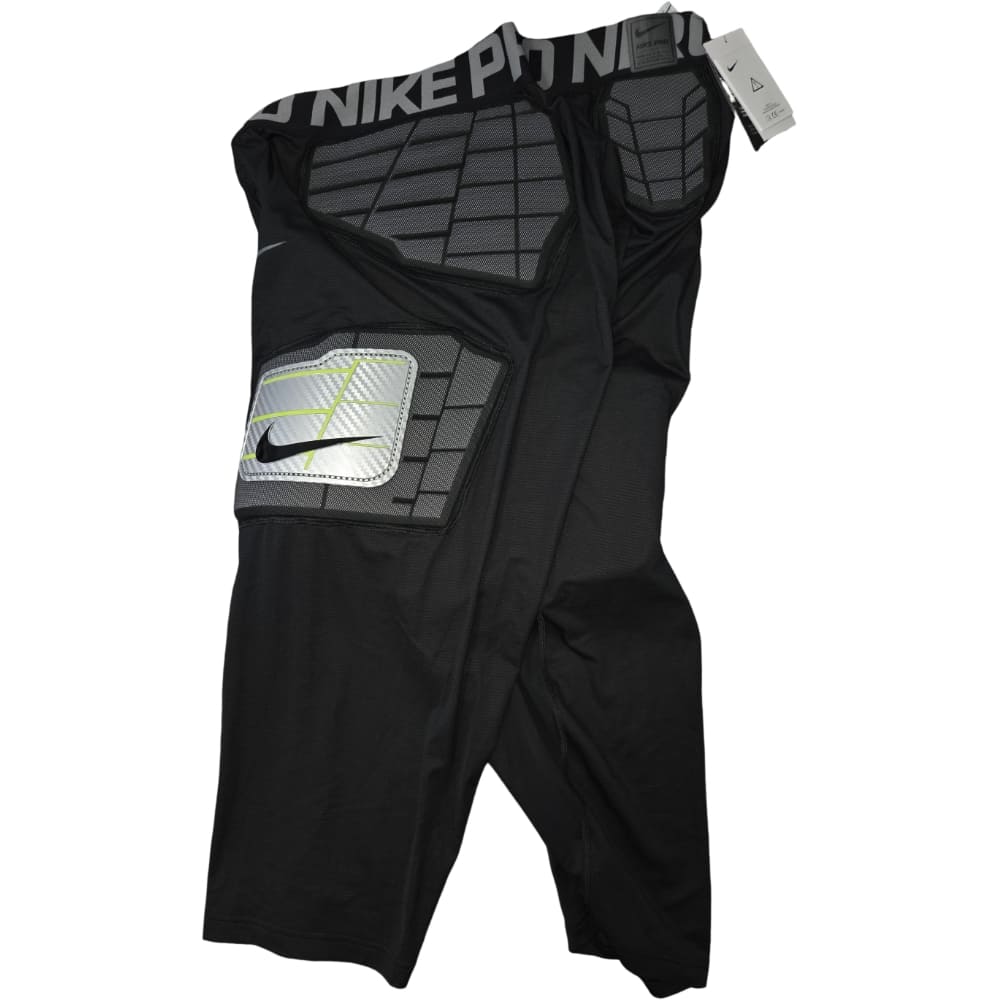 Playmaker Base: American Football Schutz Nike Pro Combat Hyperstrong Padded Compression Pants 5-Pocket Hose Schwarz Produktbild