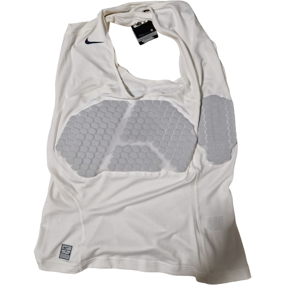 Playmaker Base: American Football Schutz Nike Pro Combat Hyperstrong Padded Compression Shirt 3-Pads Weiß Produktbild 2