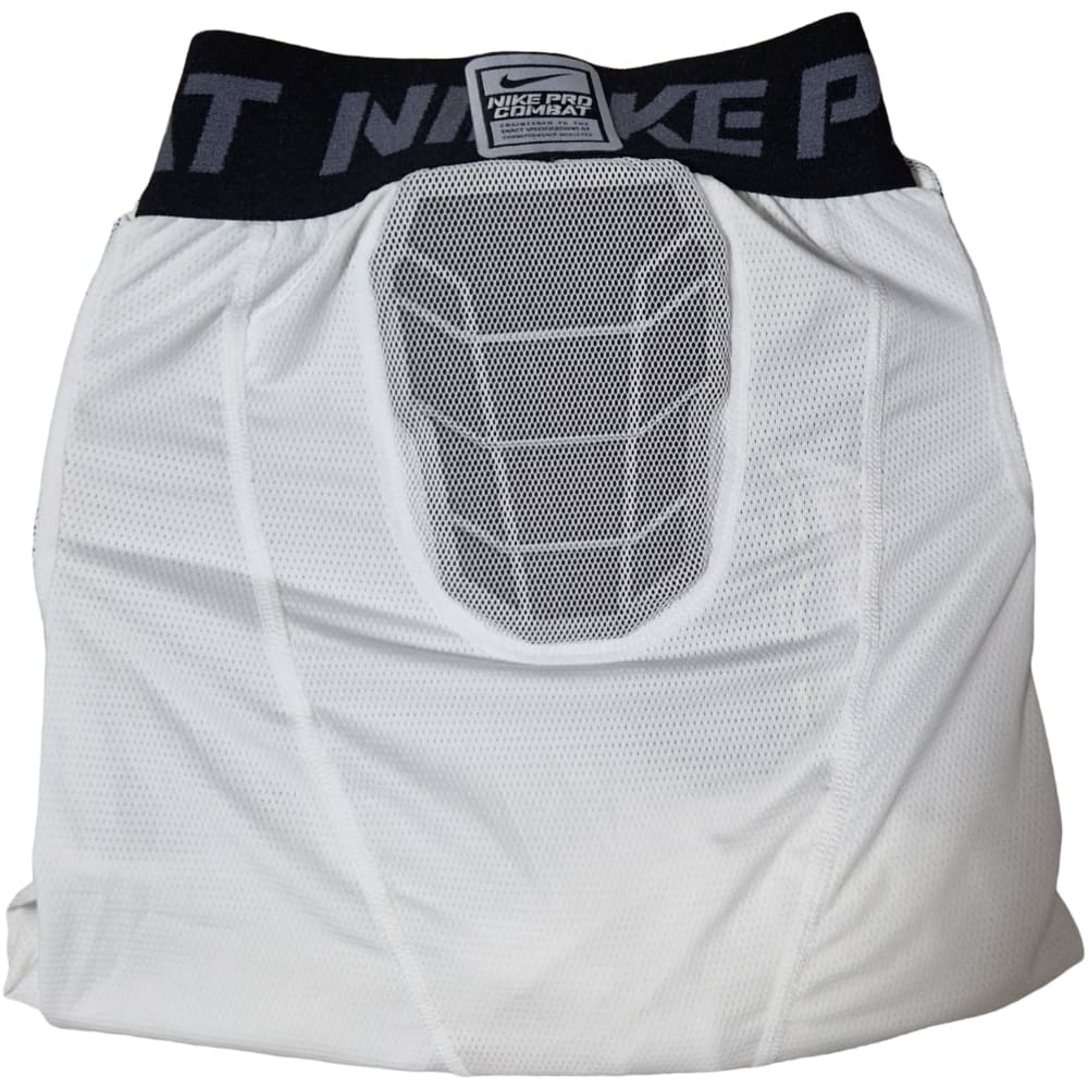 Playmaker Base: American Football Schutz Nike Pro Combat Hyperstrong Padded Compression Shorts 3-Pocket Hose Weiß Produktbild 1