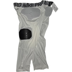 Playmaker Base: American Football Schutz Nike Pro Hyperstrong Padded Compression Pants 5-Pocket Hose Weiß Produktbild