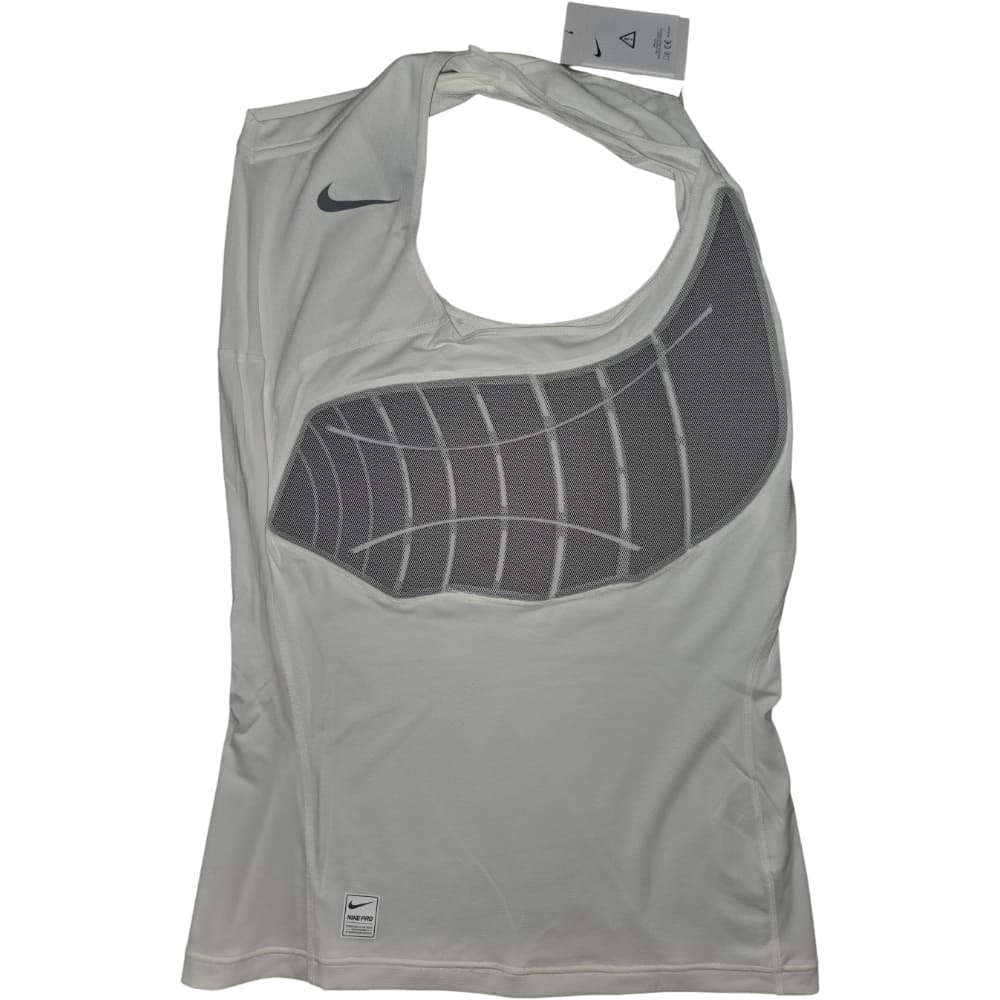 Playmaker Base American Football Schutz Nike Pro Hyperstrong Padded Compression Shirt 2-Pads Weiß Produktbild 1