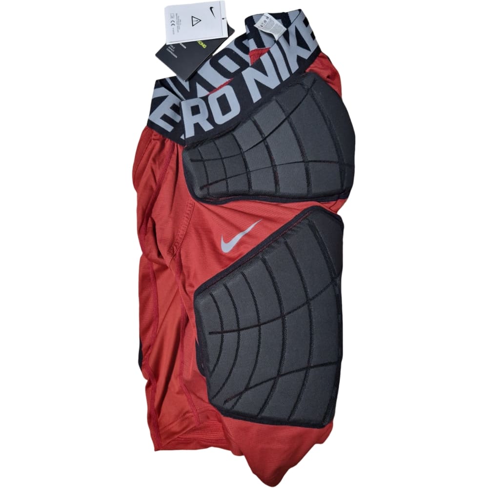 Playmaker Base: American Football Schutz Nike Pro Hyperstrong Padded Compression Shorts 5-Pocket Hose Rot Produktbild