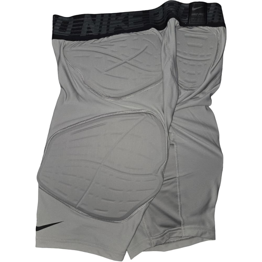 Playmaker Base: American Football Schutz Nike Pro Padded Compression Shorts 5-Pocket Hose Grau Produktbild