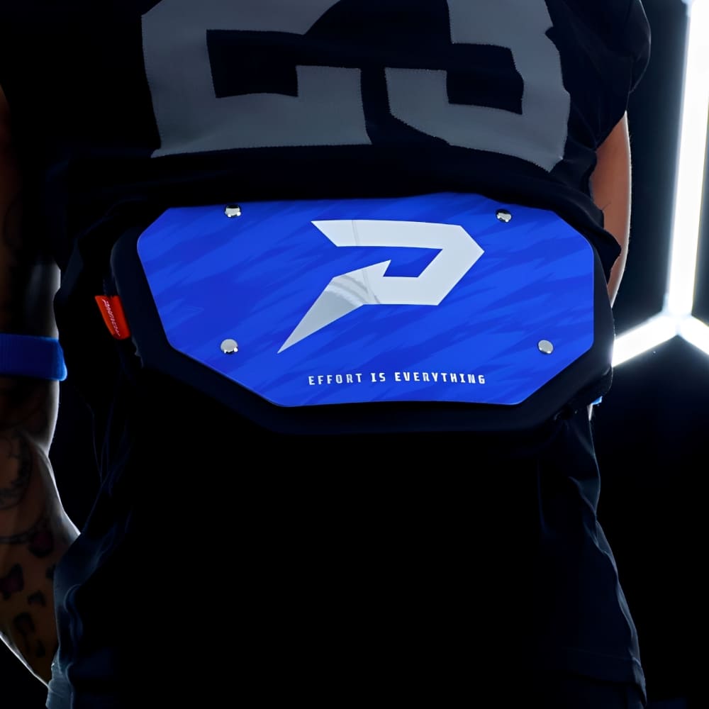 Playmaker Base: American Football Back Plate Phenom Elite Royal-Blau - Chrom Produktbild