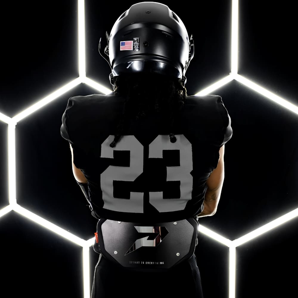 Playmaker Base: American Football Back Plate Phenom Elite Schwarz - Chrom Produktbild 2