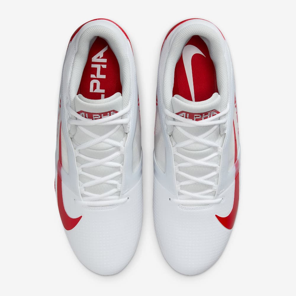 Playmaker Base: American Football Schuhe Nike Alpha Menace 4 Pro Weiß-Rot Produktbild 3