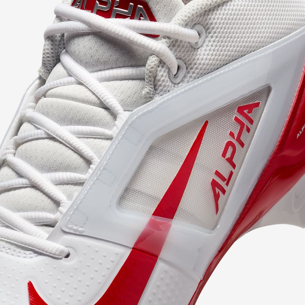 Playmaker Base: American Football Schuhe Nike Alpha Menace 4 Pro Weiß-Rot Produktbild 7