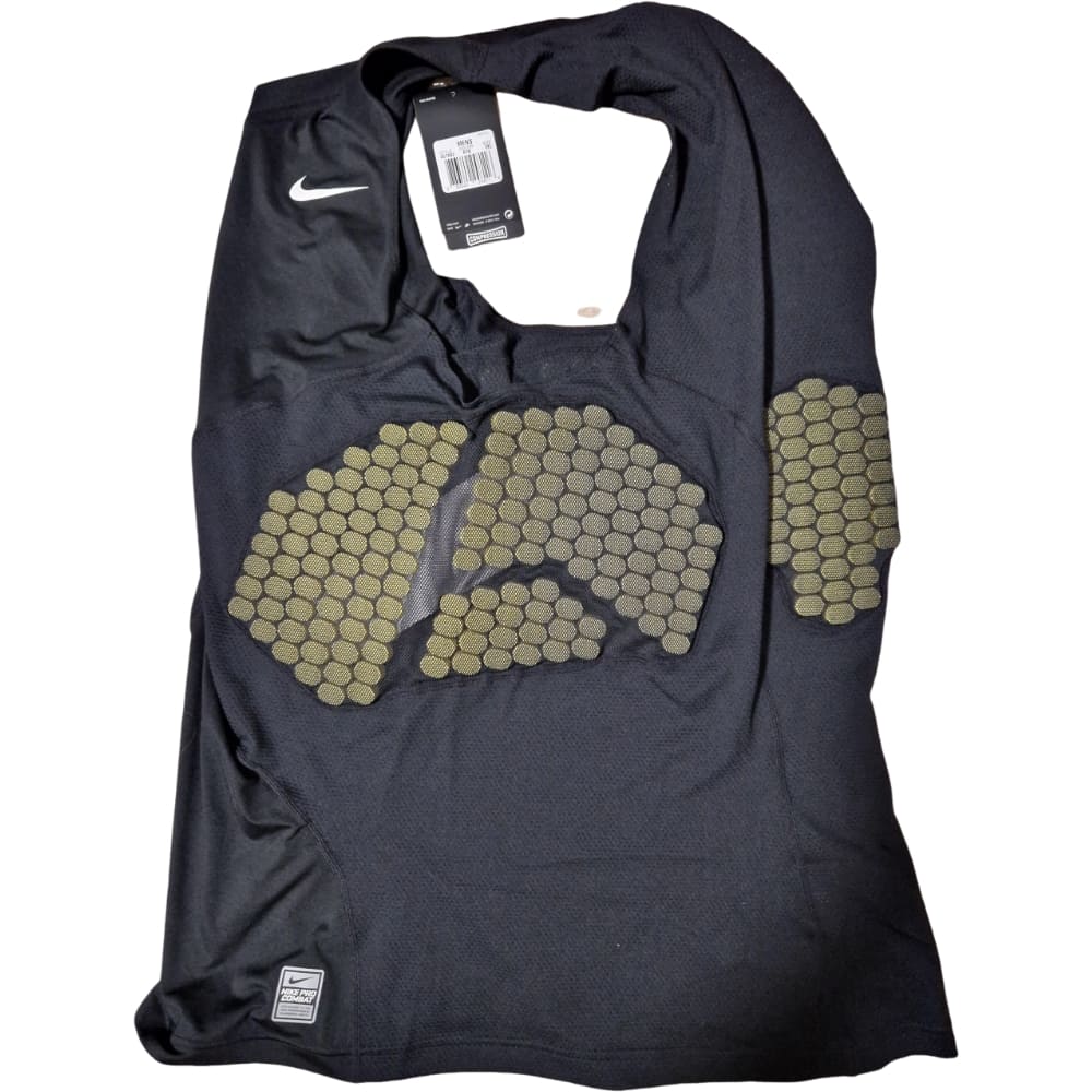Playmaker Base: American Football Schutz Nike Pro Combat Hyperstrong Padded Compression Shirt 3-Pads Schwarz Produktbild 1