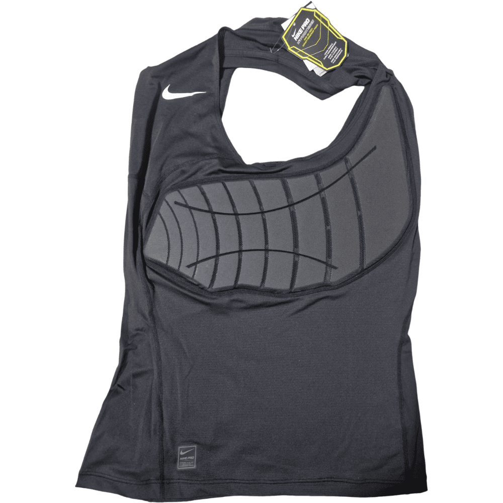 Playmaker Base: American Football Schutz Nike Pro Hyperstrong Padded Compression Shirt 2-Pads Schwarz Produktbild 1