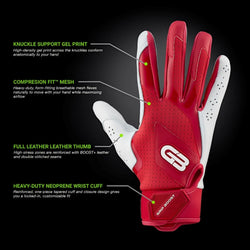 Playmaker Base: Baseball Schlaghandschuhe Grip Boost Loaded Boost+ Leder Red Produktbild 1