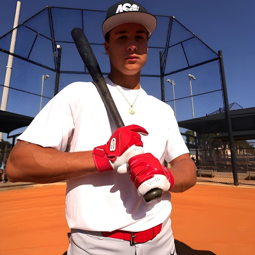 Playmaker Base: Baseball Schlaghandschuhe Grip Boost Loaded Boost+ Leder Red Produktbild 4