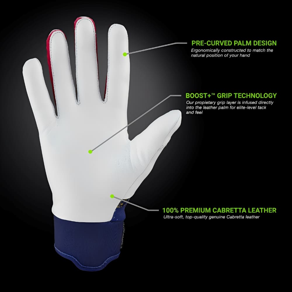 Playmaker Base: Baseball Schlaghandschuhe Grip Boost Loaded Boost+ Leder USA Produktbild 2