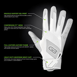 Playmaker Base: Baseball Schlaghandschuhe Grip Boost Loaded Boost+ Leder White Produktbild 1