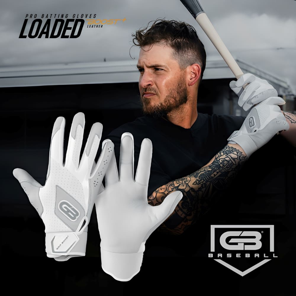 Playmaker Base: Baseball Schlaghandschuhe Grip Boost Loaded Boost+ Leder White Produktbild 3