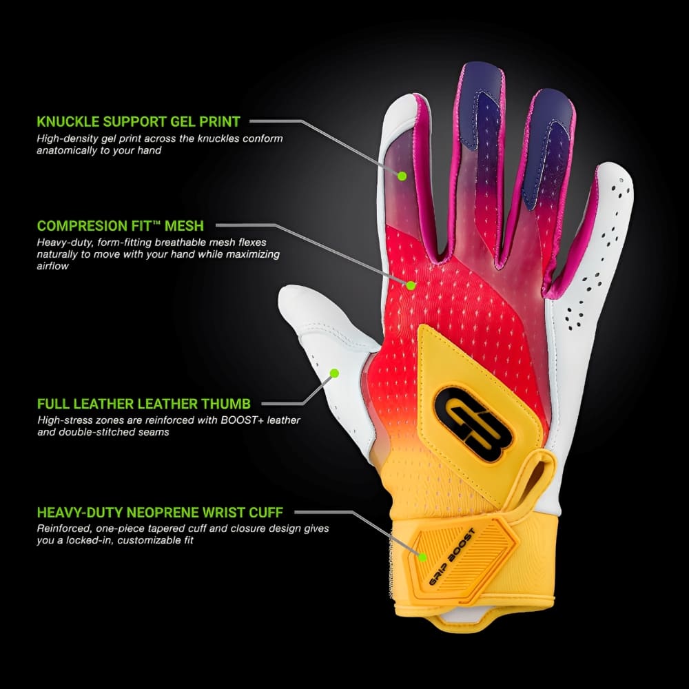 Playmaker Base: Baseball Schlaghandschuhe Grip Boost Loaded Boost+ Leder Sunset Produktbild 1