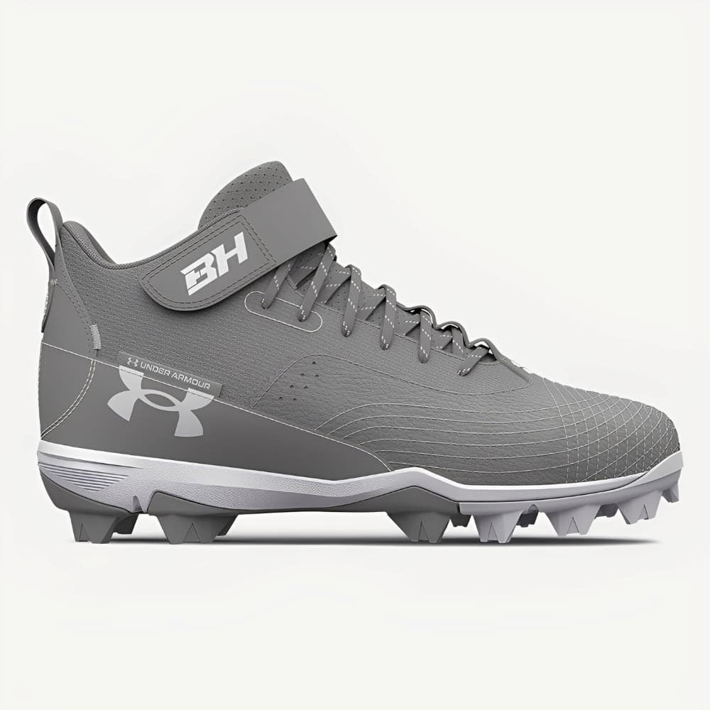 Playmaker Base: Baseball Schuhe Under Armour Harper 7 Mid RM Grau Produktbild