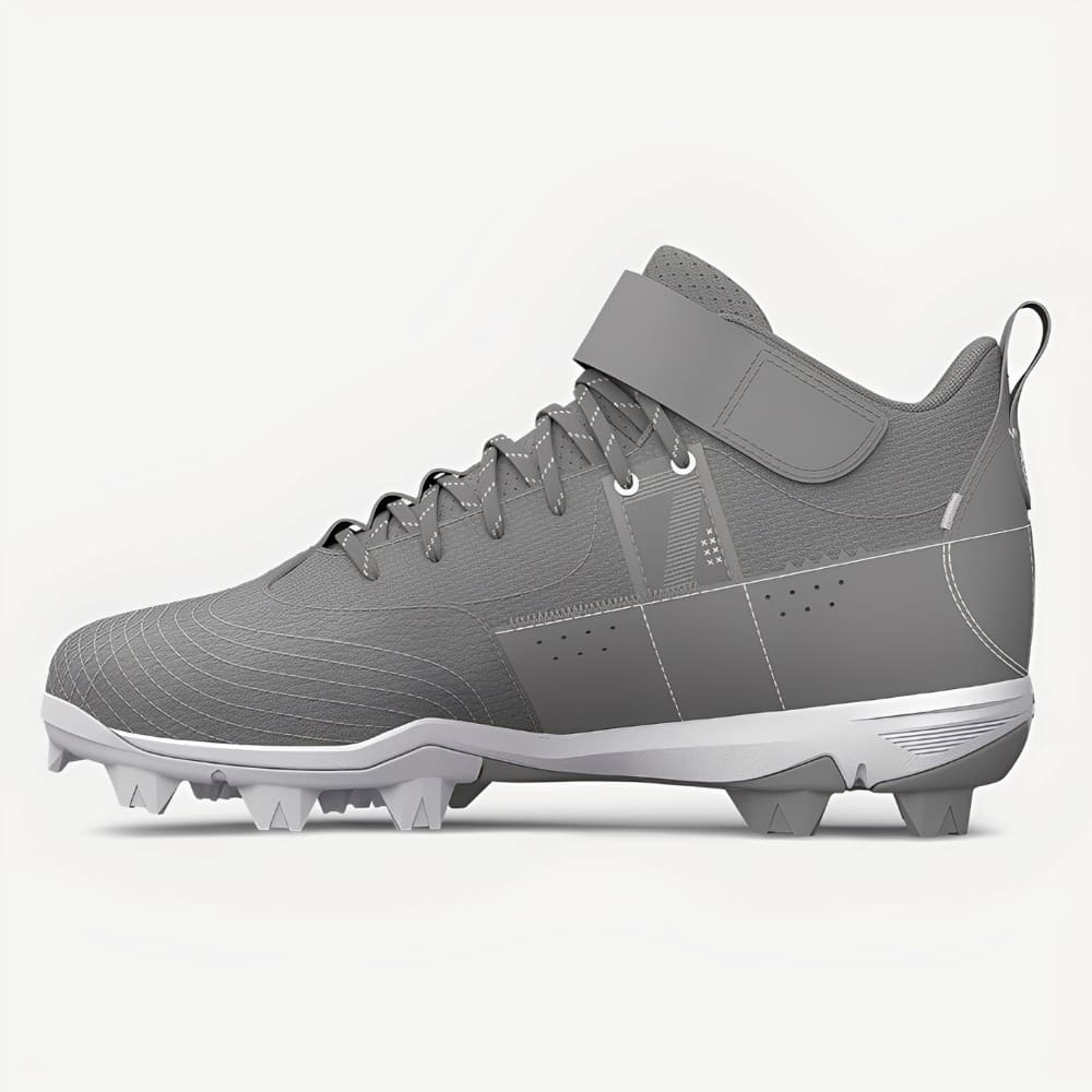 Playmaker Base: Baseball Schuhe Under Armour Harper 7 Mid RM Grau Produktbild 1