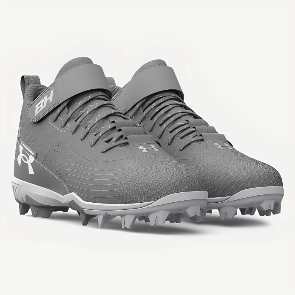 Playmaker Base: Baseball Schuhe Under Armour Harper 7 Mid RM Grau Produktbild 2
