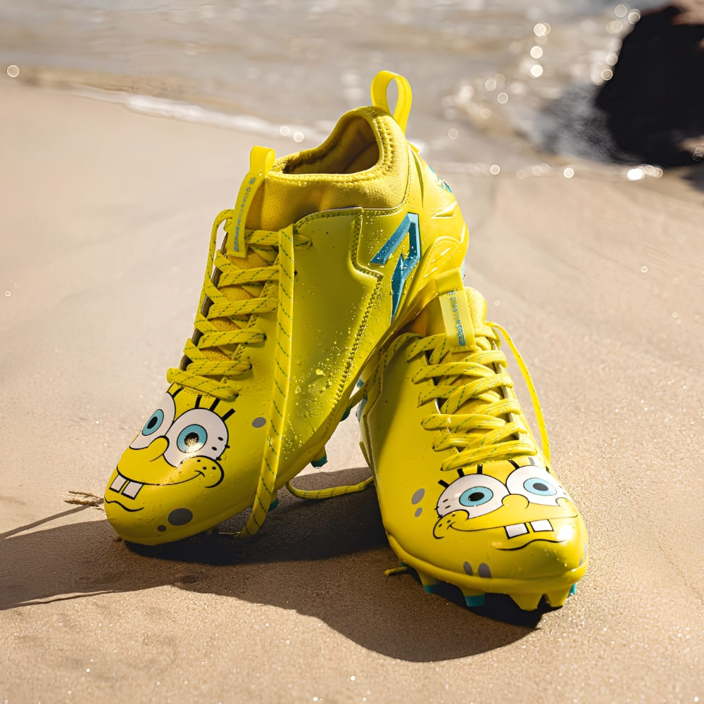 American football shoes<br> Phenom Elite<br> Quantum Speed ​​2.0<br> SpongeBob