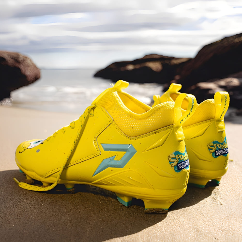 American football shoes<br> Phenom Elite<br> Quantum Speed ​​2.0<br> SpongeBob