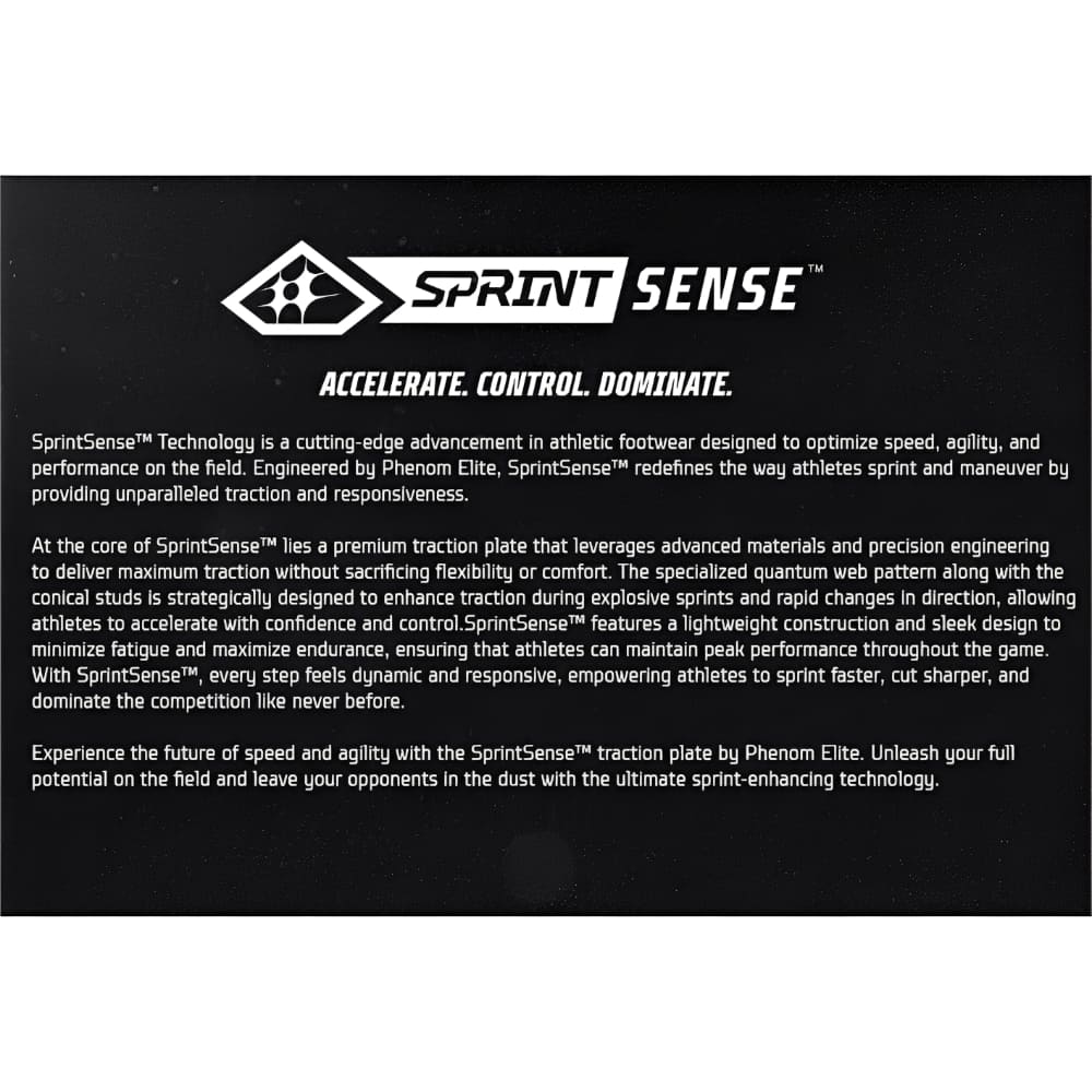 chaussures de football américain<br> Phenom Elite  <br>Vitesse quantique 2.0<br> Couleurs de l'équipe