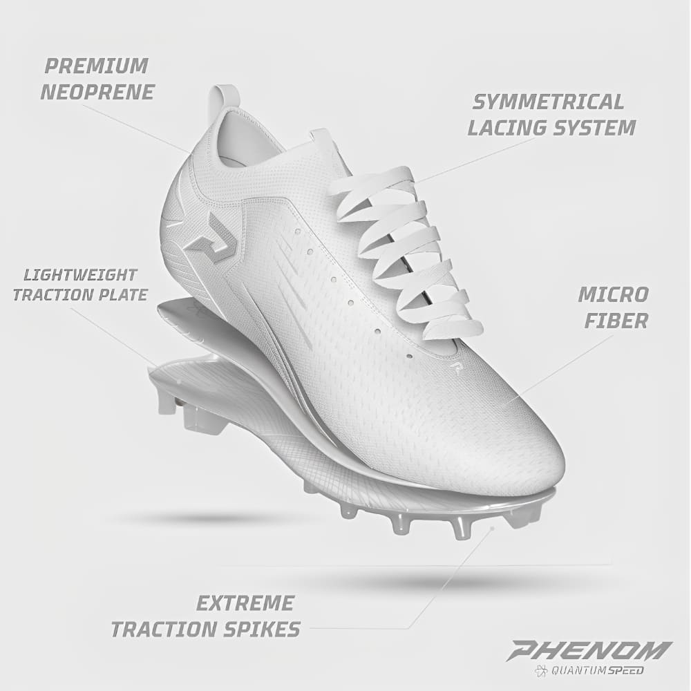 Playmaker Base: Phenom Elite Quantum Speed Team Colors – American Football Schuhe Weiß Produktbild 6