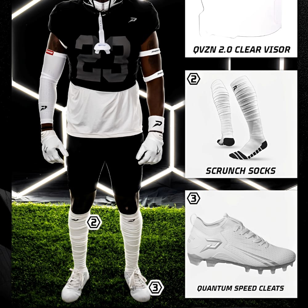 Playmaker Base: Phenom Elite Quantum Speed Team Colors – American Football Schuhe Weiß Produktbild 7