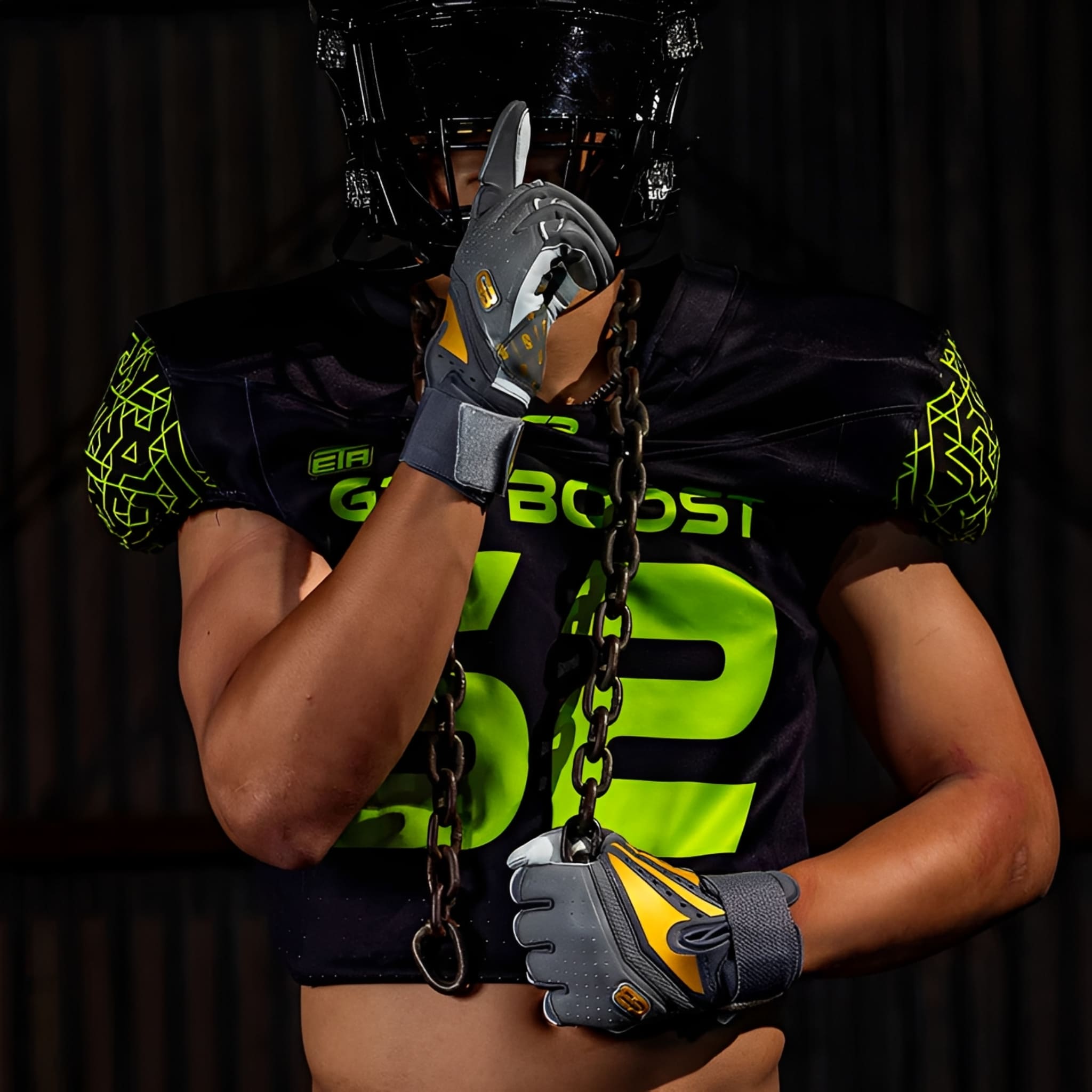 American Football Gloves Grip Boost Big Skill 2.0 Lineman