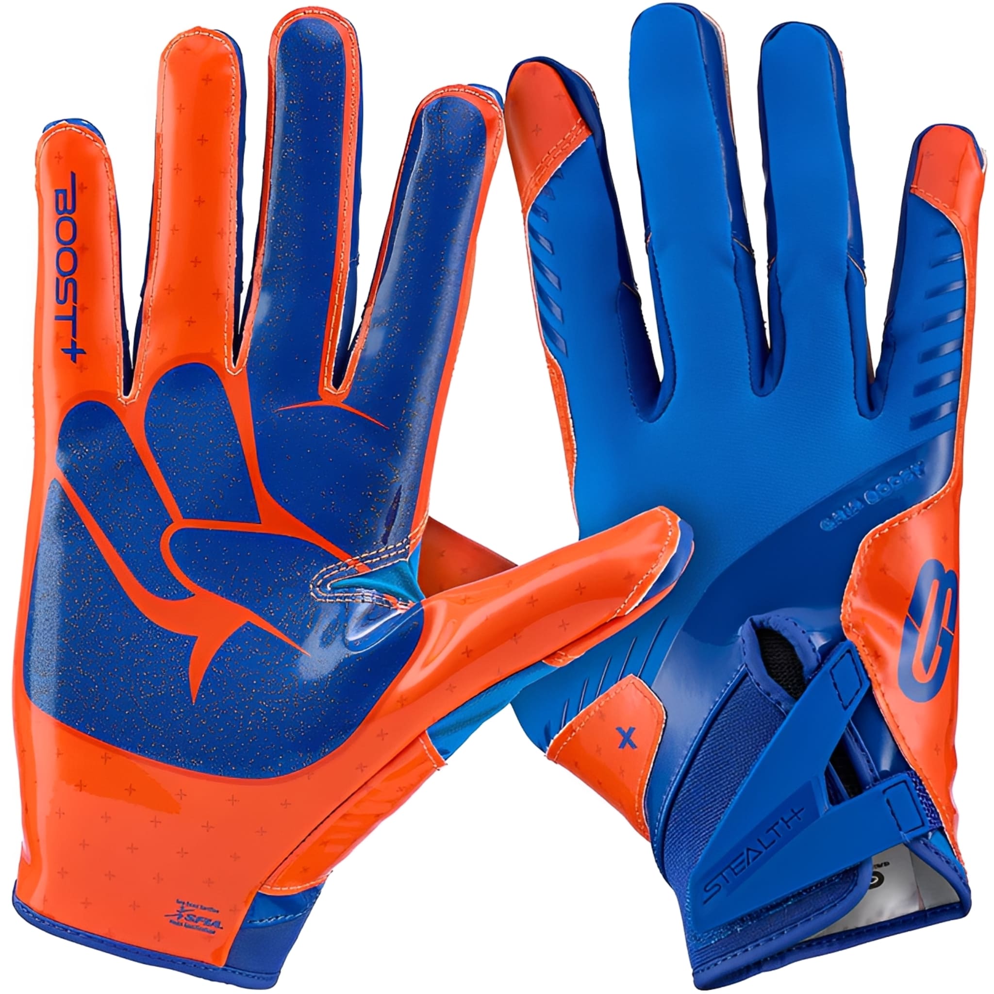American Football Handschuhe Grip Boost Peace Stealth 6 Boost+ Blue / Orange