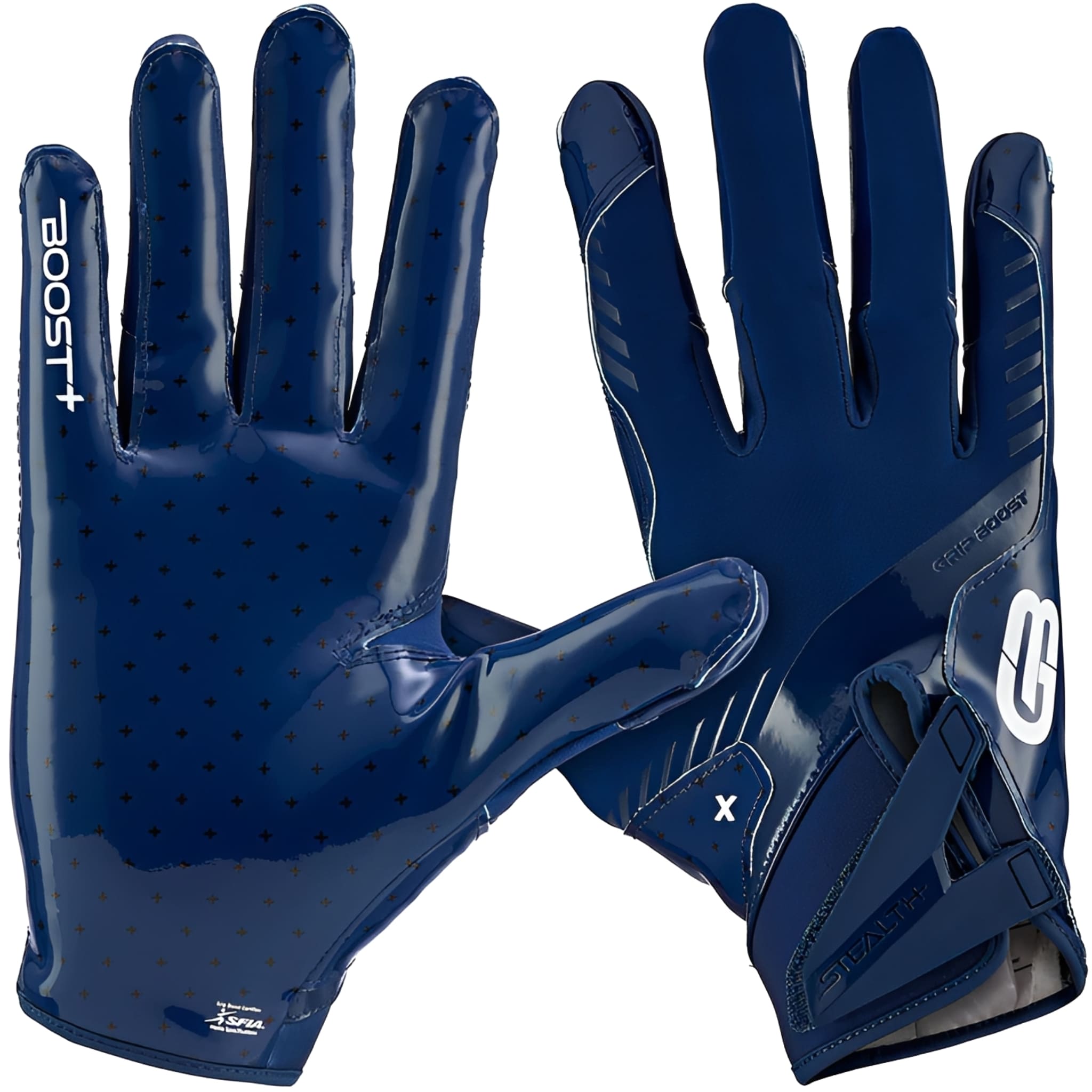 American Football Handschuhe Grip Boost Solid Stealth 6 Boost+ Navy