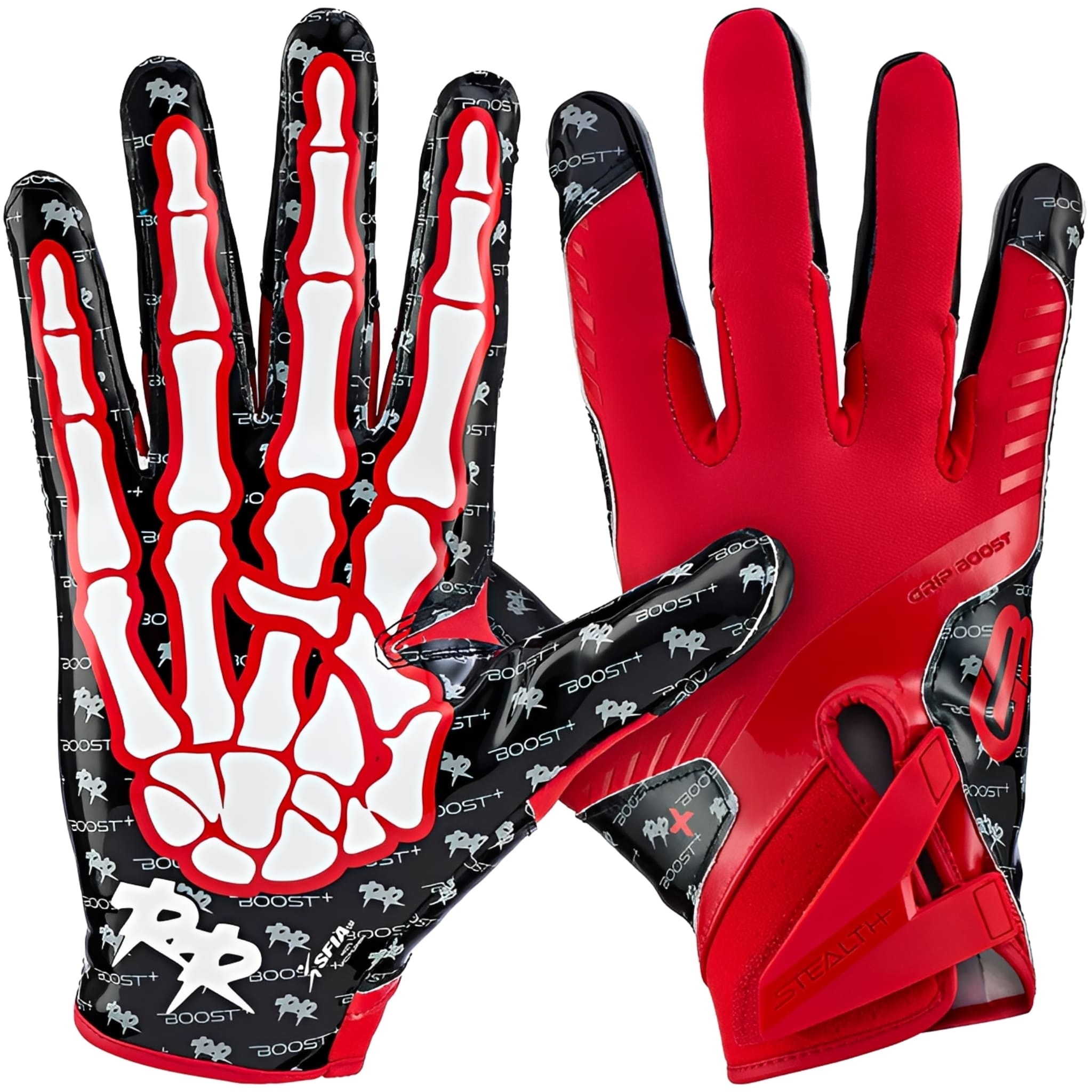 American Football Handschuhe Grip Boost Stealth 6 Boost+ Bones