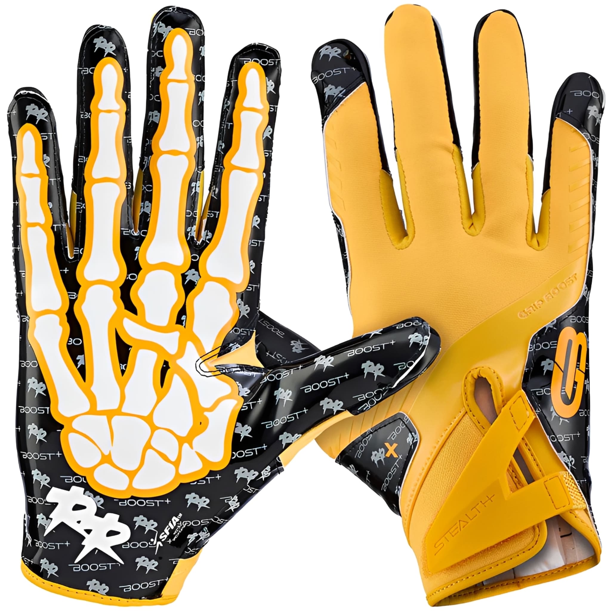 American Football Handschuhe Grip Boost Stealth 6 Boost+ Bones