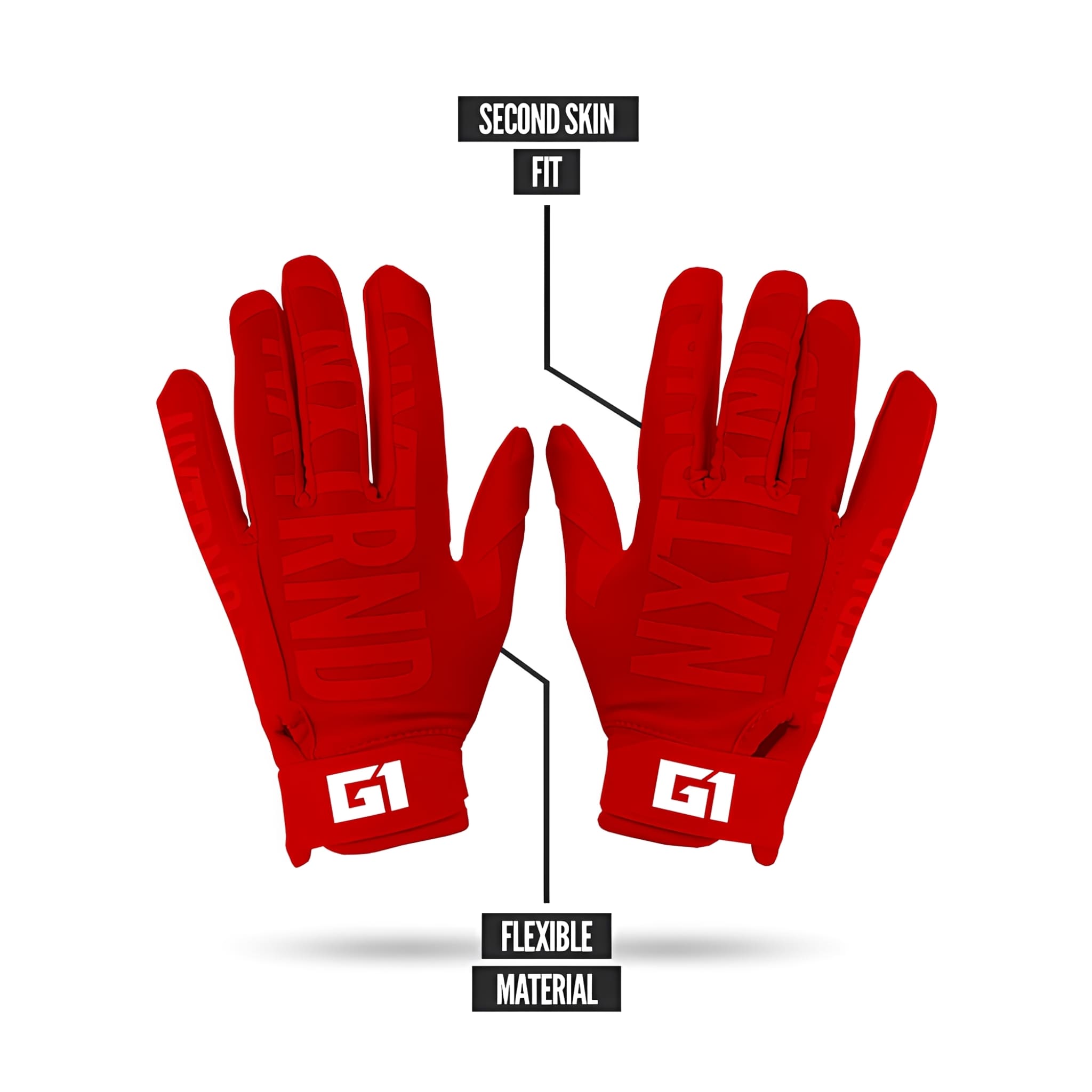 American Football Gloves NXTRND G1® Youth Skeleton
