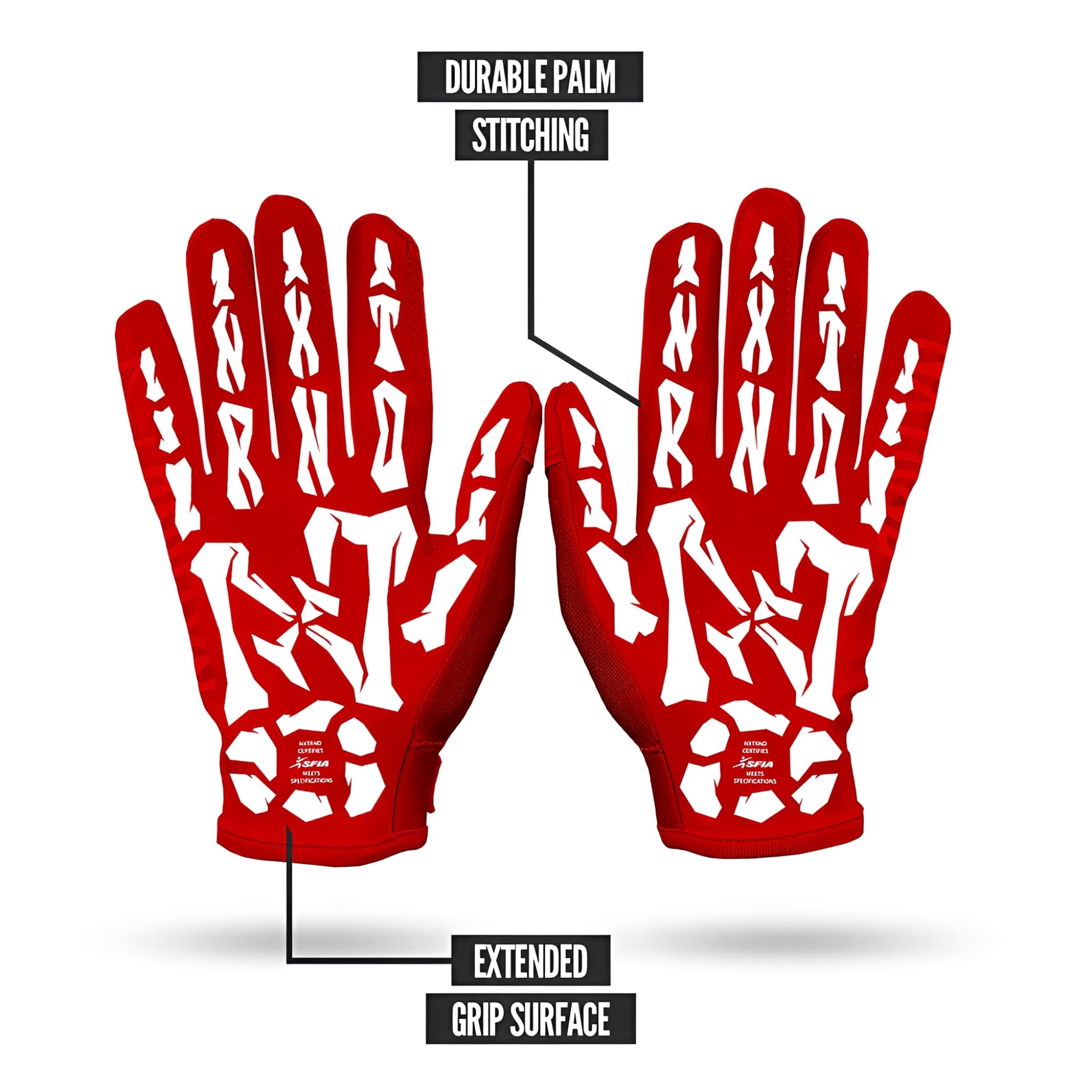 American Football Gloves NXTRND G1® Youth Skeleton