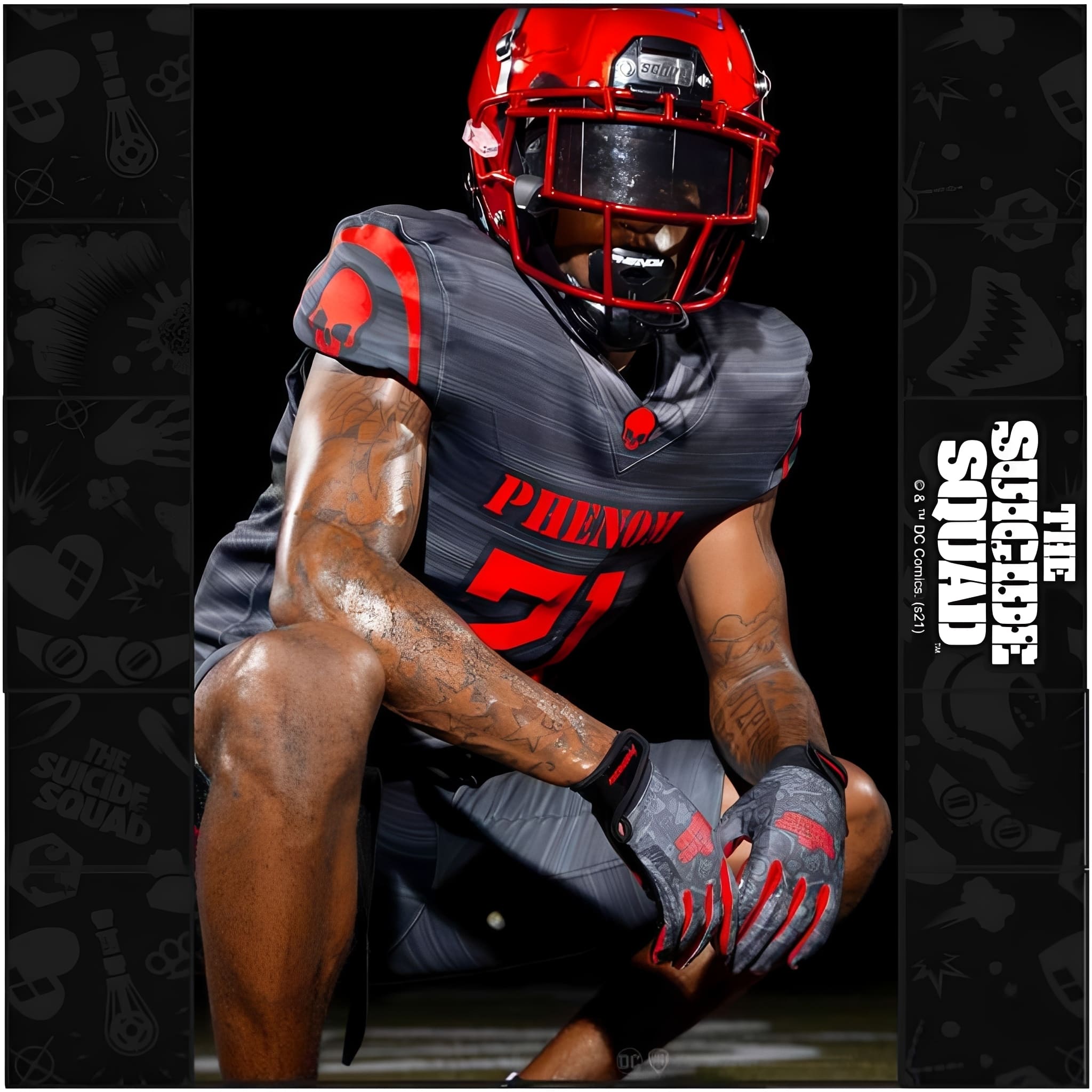 American Football Gloves Phenom Elite VPS1 Suicide Squad