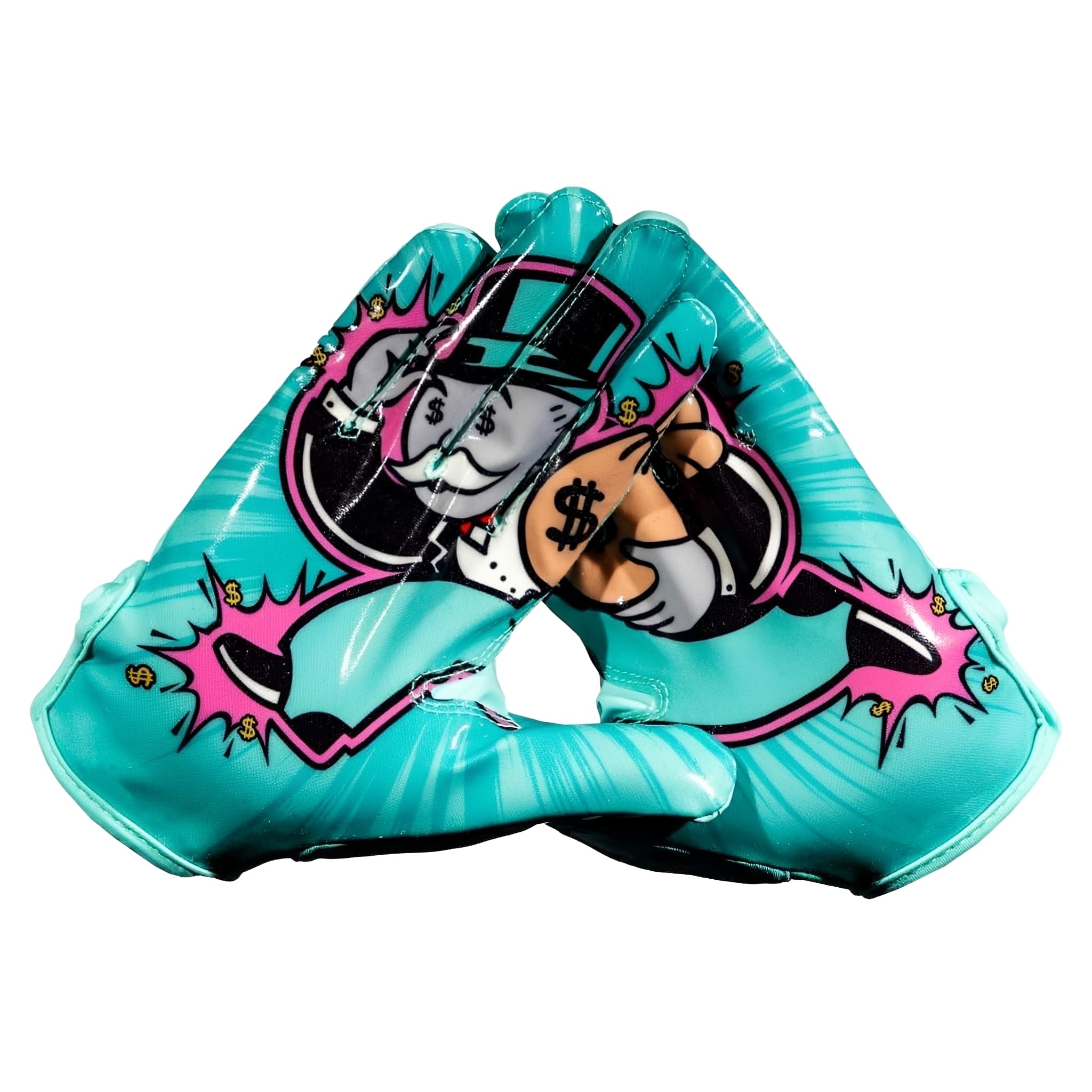 American Football Gloves <br> Phenom Elite <br> VPS5 <br> Loot Runner <br> Teal