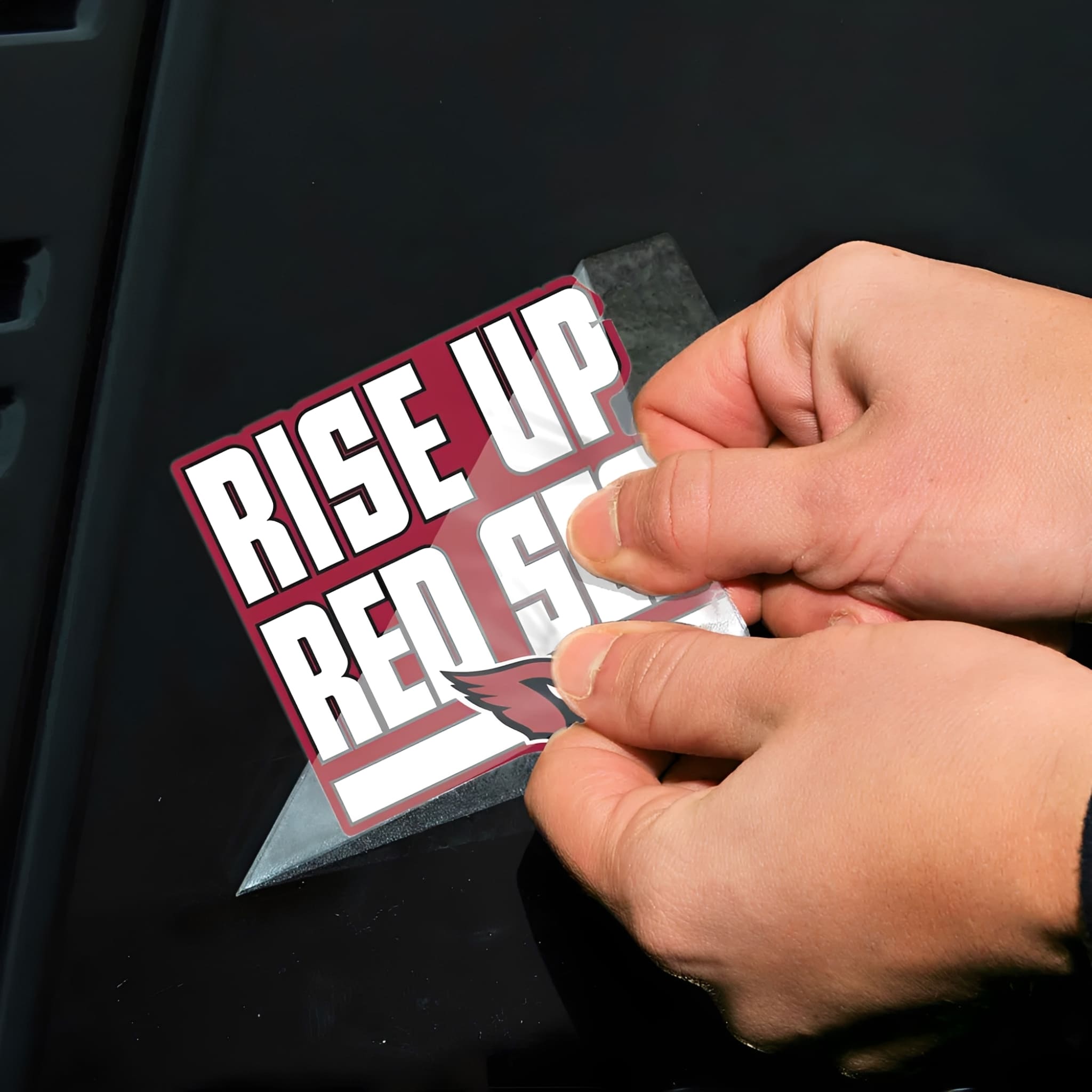 NFL Aufkleber Arizona Cardinals Slogan Perfect Cut Decal 4" x 4"