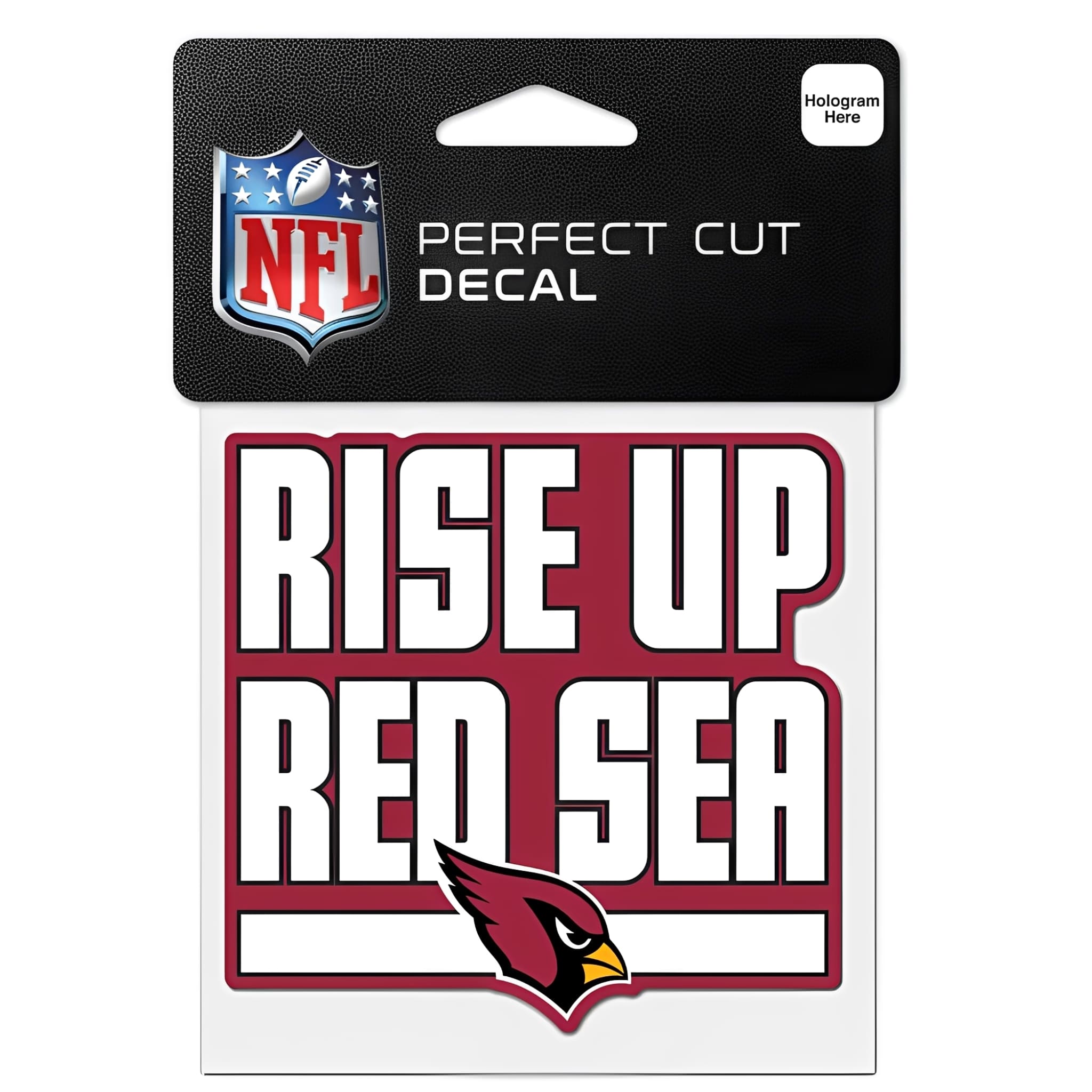 NFL Aufkleber Arizona Cardinals Slogan Perfect Cut Decal 4" x 4"